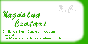 magdolna csatari business card